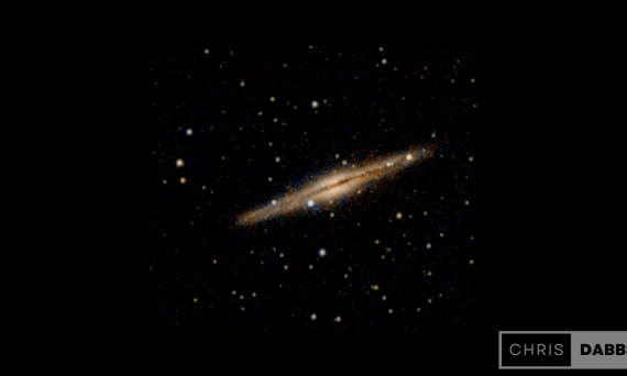 Zoomed - Silver Sliver Galaxy NGC 891